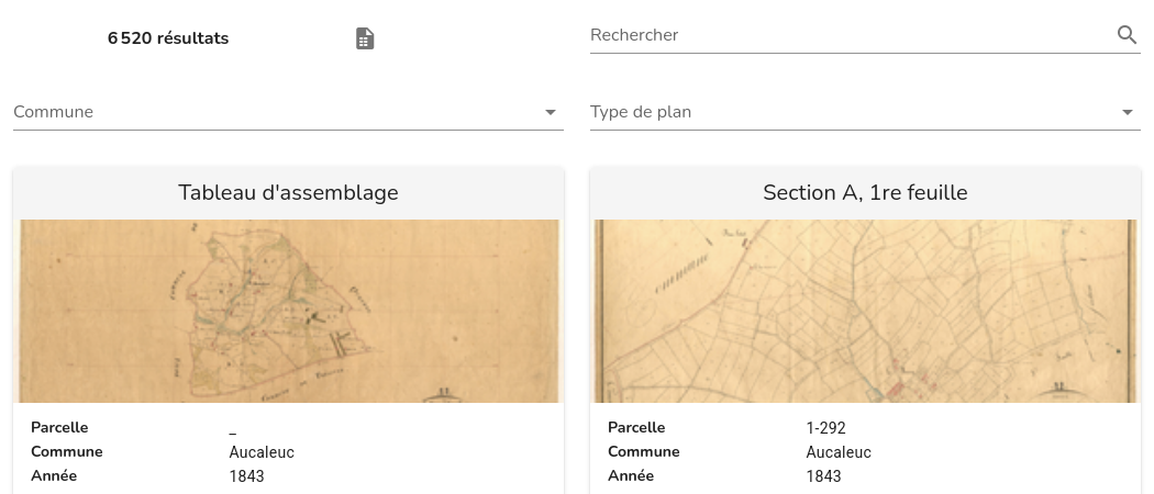 Cadastre ancien sur le département des Côtes dArmor