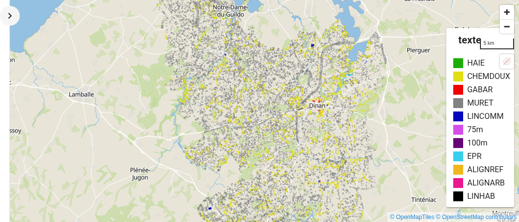 Carte du règlement graphique des documents d'urbanisme - Prescriptions ...
